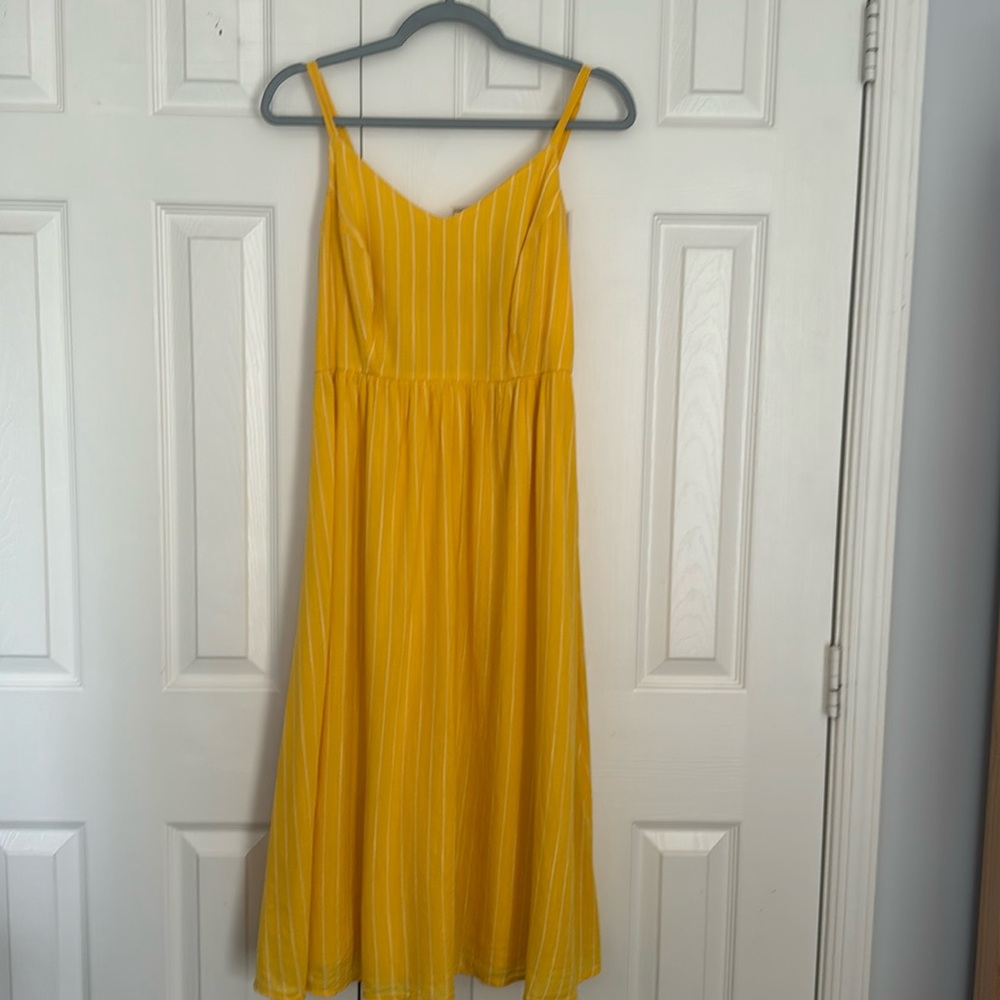 Yellow midi dress